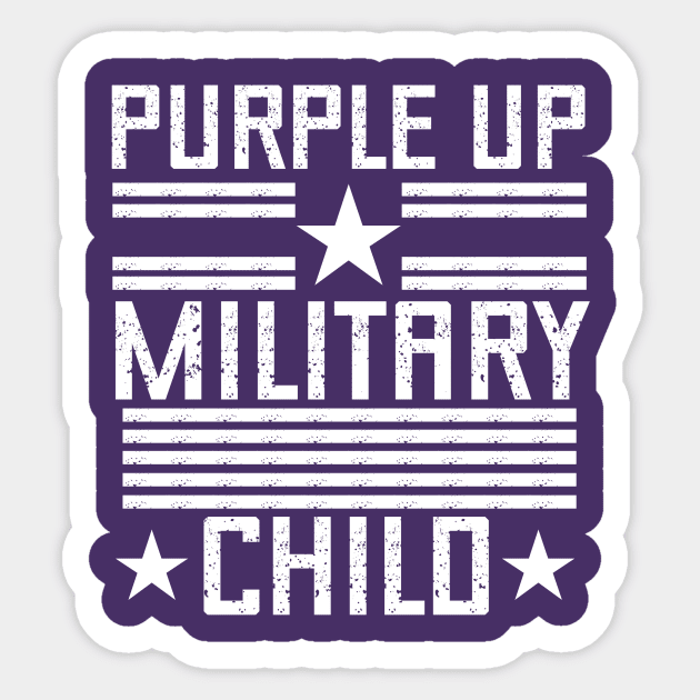 Purple Up For Military Kids - Month of the Military Child 2023 Sticker by PraiseArts 